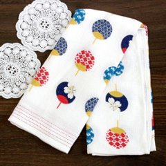 うすい　かるい　ながい　タオルてぬぐい（小紋うちわ）の画像