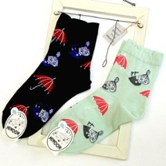 MOOMIN 冷感ソックス（傘とミイ）の画像