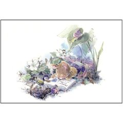 いなとめ まきこ ポストカード（ブルーアフタヌーン）の画像