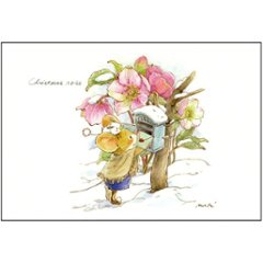 いなとめ まきこ ポストカード（ユルリ/クリスマスローズ）の画像