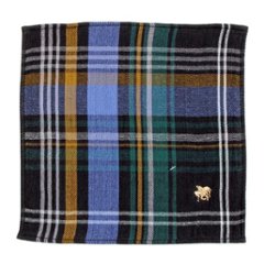 POLO　タオルハンカチ（チェック）ブラックの画像