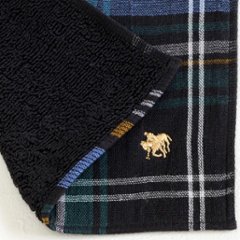 POLO　タオルハンカチ（チェック）ブラック画像