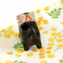 豆屋　箸置き（ドロボー猫　魚　クロ）画像