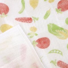 蚊帳の夢　絵便りふきん（野菜）画像