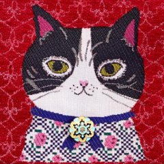 パーラーすずらん堂 シェニールジャガード ポーチ（レッド）画像