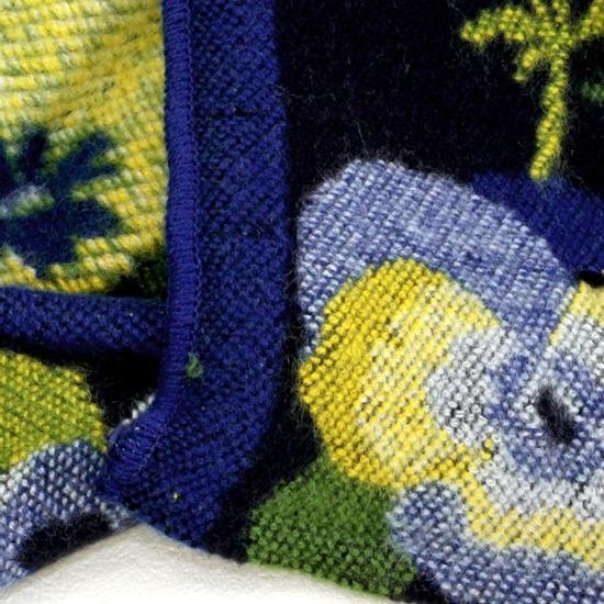 ラシクモア　フランス製プチマフラー（パンジー）ネイビーブルー画像