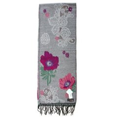 ラシクモア　フランス製マフラー（レースアネモネ）グレー画像