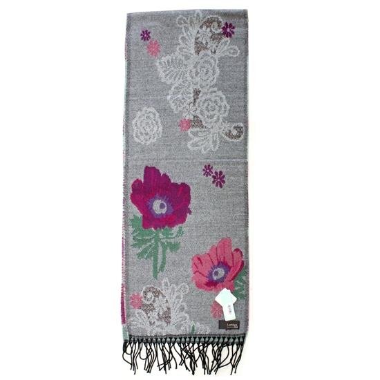 ラシクモア　フランス製マフラー（レースアネモネ）グレー画像