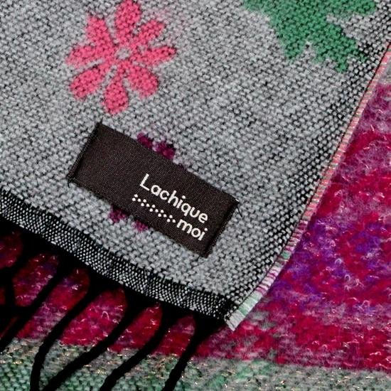 ラシクモア　フランス製マフラー（レースアネモネ）グレー画像