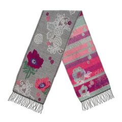 ラシクモア　フランス製マフラー（レースアネモネ）グレー画像