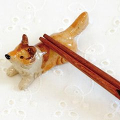 豆屋　箸置き（ラフ　コリー）画像