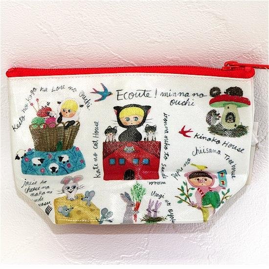 エクート　ツヤコートポーチ（みんなのおうち）画像