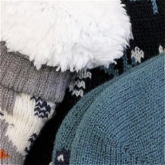 STREAM　裏ボア２重編みルームソックス（花とトリ）画像