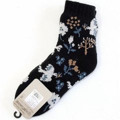 STREAM　裏ボア２重編みルームソックス（花とトリ）画像