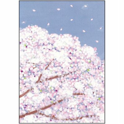 ひらいみも ポストカード（空と桜：花びら）の画像