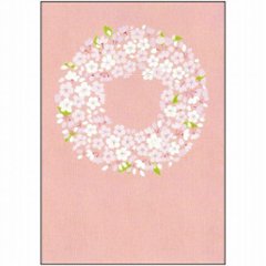 ひらいみも ポストカード（春のリース：桜）の画像
