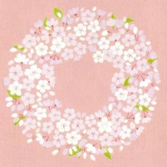 ひらいみも ポストカード（春のリース：桜）画像
