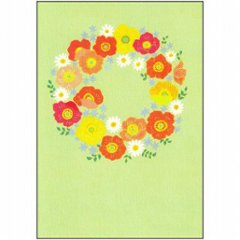 ひらいみも ポストカード（春のリース：ポピー）の画像