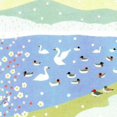 ひらいみも ポストカード（早春 梅便り：水鳥）画像