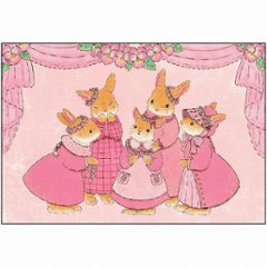 茜ことこ　ポストカード（うさぎとビオラの花冠）の画像