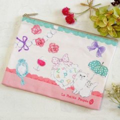 プティット・プぺ　ぺたんこポーチ（キャット＆プードル）の画像