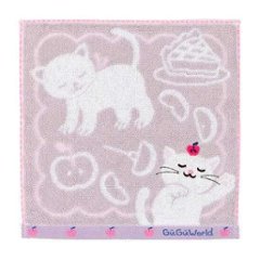GuGu World タオルハンカチ（猫とアップル）画像