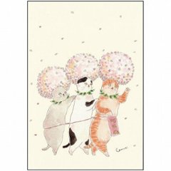 トコロコムギ ポストカード（桜前線にゃんこ）の画像
