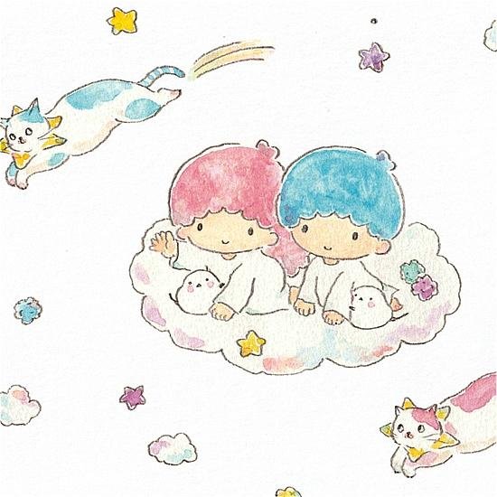 トコロコムギ×サンリオ　ポストカード（キキ＆ララと夜空の流れ星にゃんこ）画像