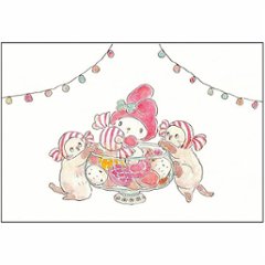 トコロコムギ×サンリオ　ポストカード（マイメロディとあめちゃんにゃんこ）の画像