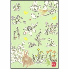 いわぶちさちこ ポストカード（のはらの春）画像