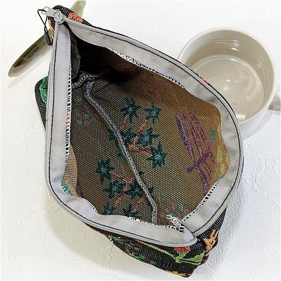 松尾ミユキ　トラベルポーチ（Flower02 BK）画像