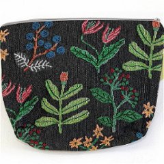 松尾ミユキ　トラベルポーチ（Flower02 BK）画像