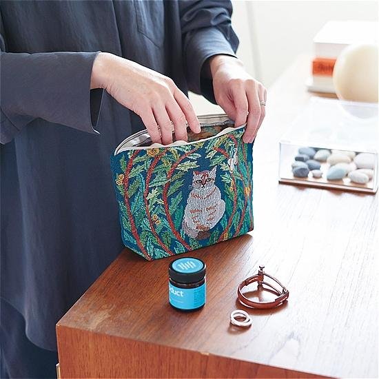 松尾ミユキ　トラベルポーチ（Butterfly cat）画像