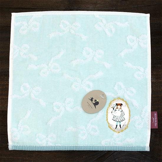 くらはしれい　プリントアップリケハンカチ（ブルー）画像