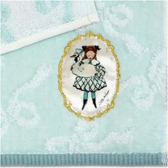 くらはしれい　プリントアップリケハンカチ（ブルー）画像