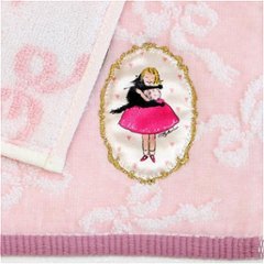 くらはしれい　プリントアップリケハンカチ（ピンク）画像