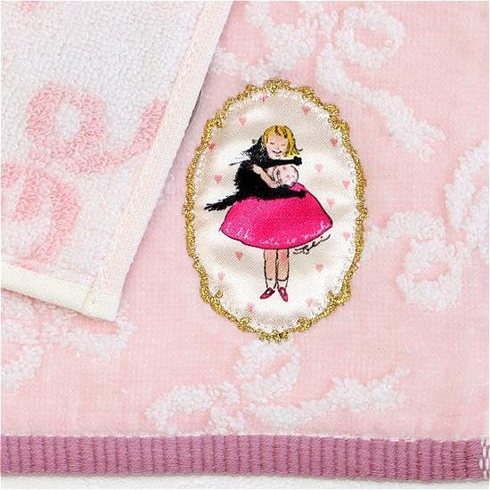 くらはしれい　プリントアップリケハンカチ（ピンク）画像