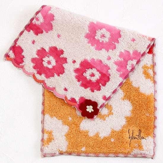 シビラ　ポケットハンカチ（ドット×丸花）画像