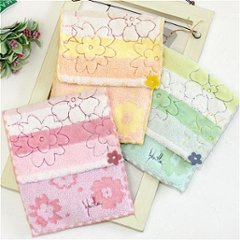 シビラ　ポケットハンカチ（ボーダー花柄）の画像