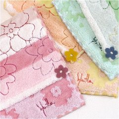 シビラ　ポケットハンカチ（ボーダー花柄）画像