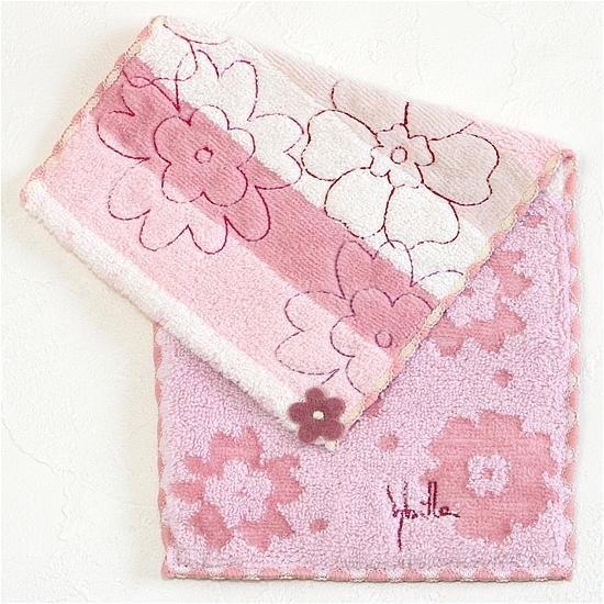 シビラ　ポケットハンカチ（ボーダー花柄）画像