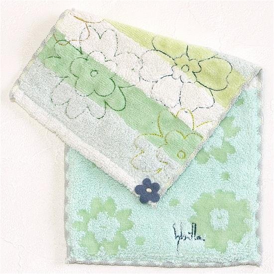 シビラ　ポケットハンカチ（ボーダー花柄）画像