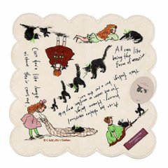 くらはしれい　プリントスカラップハンカチ（ベージュアイボリー）の画像