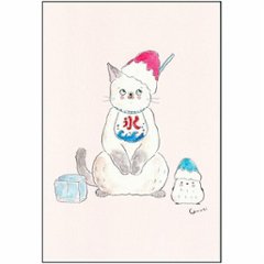 トコロコムギ ポストカード（かき氷職人にゃんこ）の画像