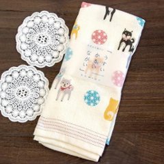 うすい　かるい　ながい　タオルてぬぐい（柴犬）の画像