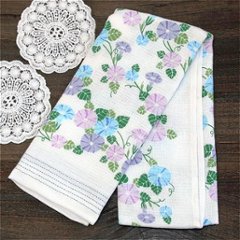うすい　かるい　ながい　タオルてぬぐい（絞り咲き朝顔）の画像