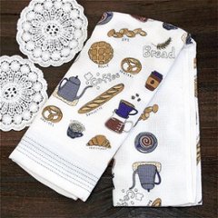 うすい　かるい　ながい　タオルてぬぐい（パンとコーヒー）の画像