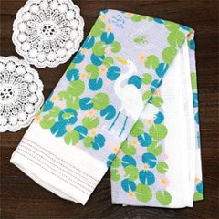 うすい　かるい　ながい　タオルてぬぐい（睡蓮）の画像