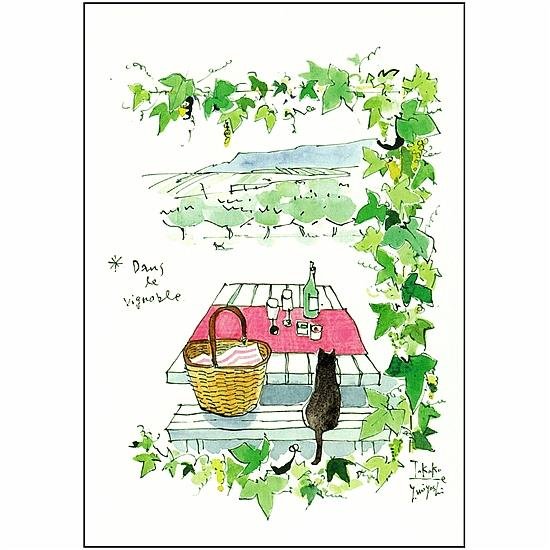 三好貴子 ポストカード（ブドウ畑で）画像