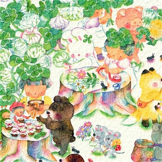 こばやしあや ポストカード（野花のお花屋さん）画像